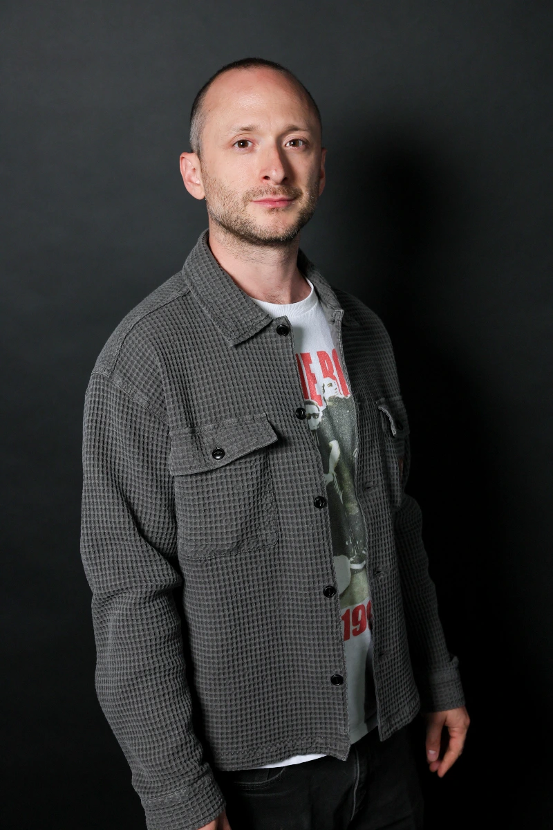 Portrait of Gabe Quiroga, production sound mixer based in New York City